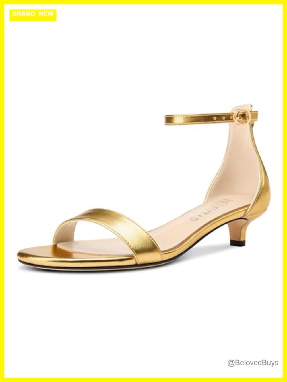 Kitten Heel Open Toe Ankle Strap Sandals Low Heel Dress Office Prom